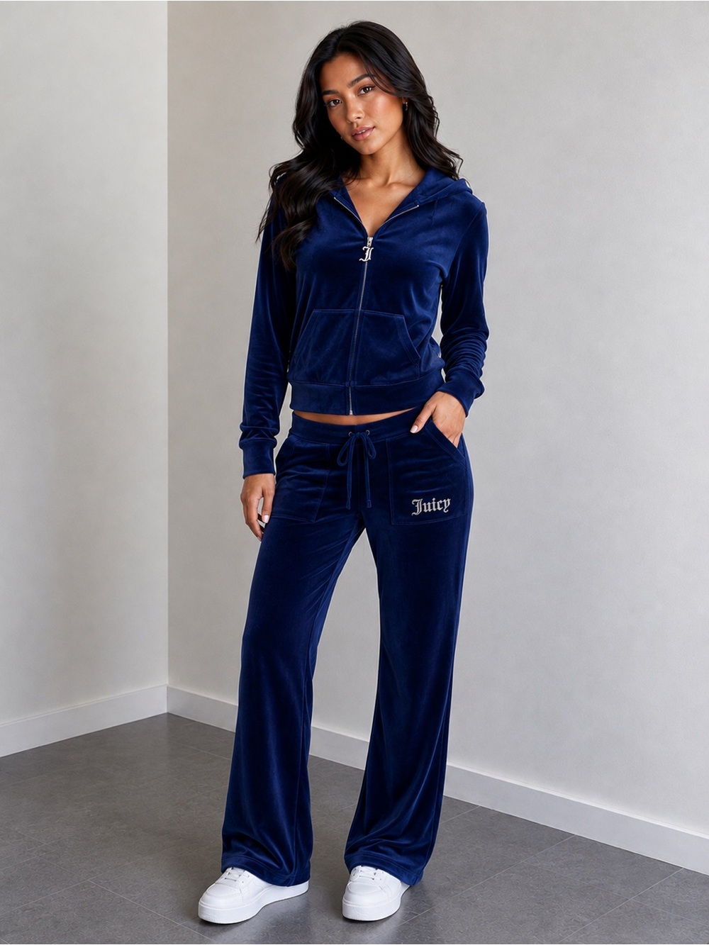 Juicy Couture Atlantis Navy Velour Tracksuit